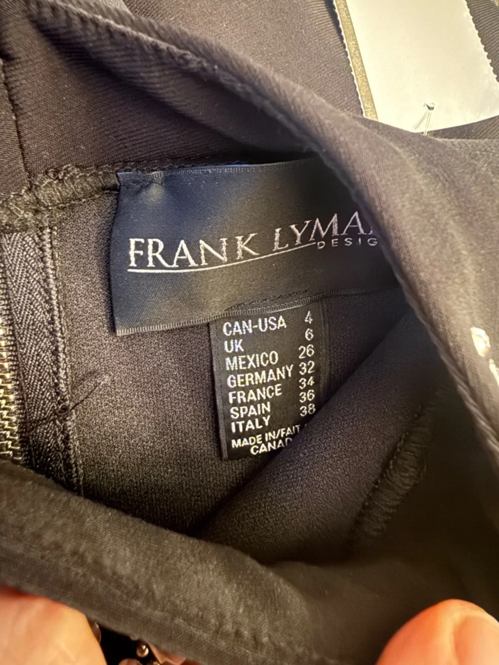 FRANK LYMAN Black Dress With Studded Neckline 4